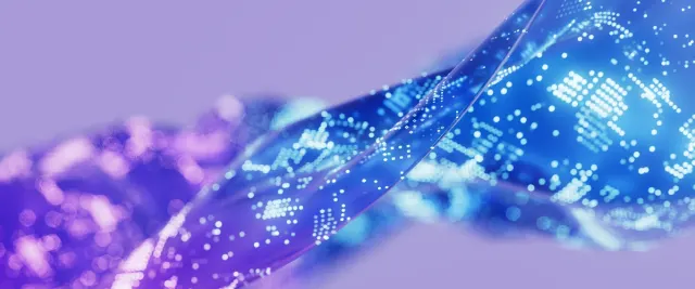 Abstract blue and violet data visualisation